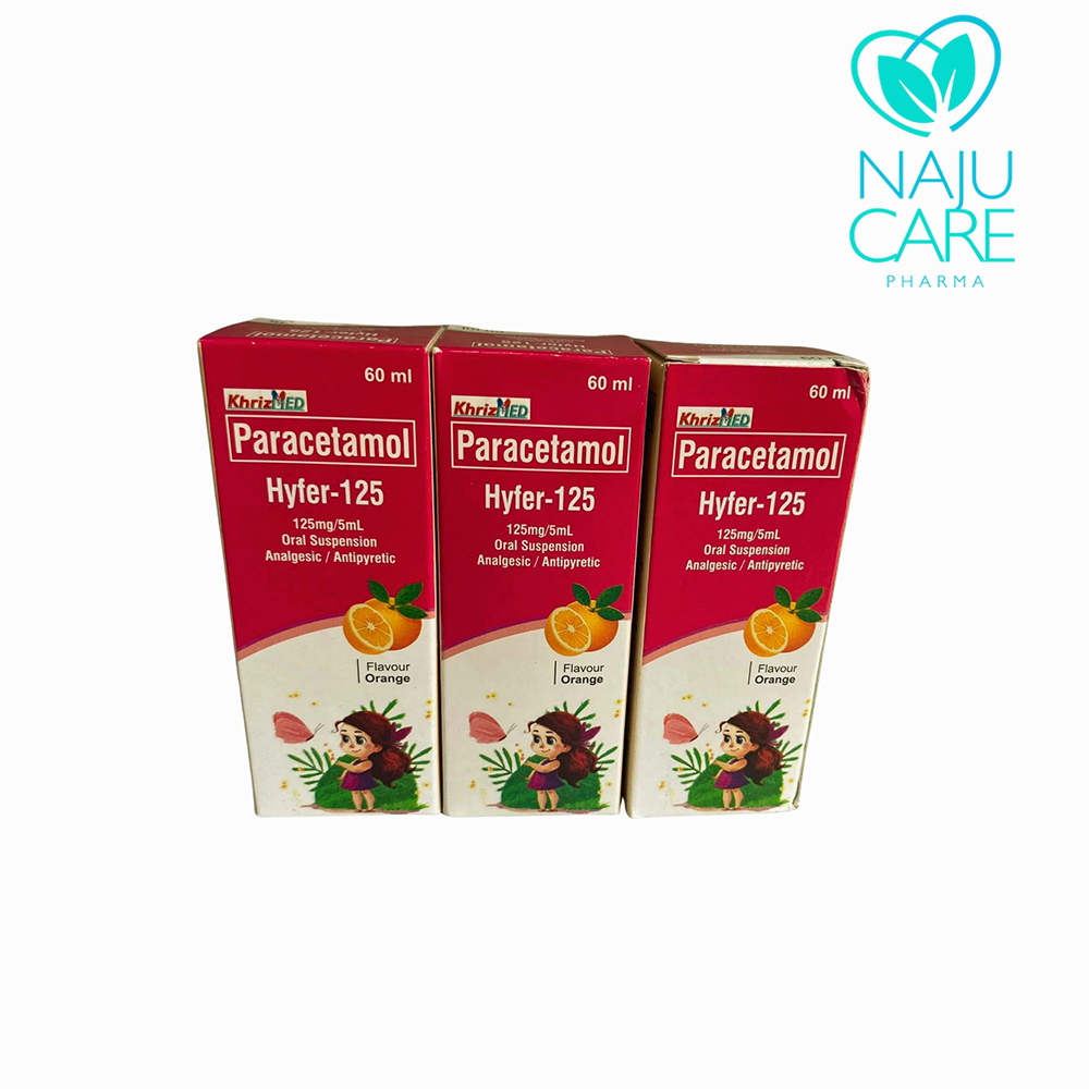 PARACETAMOL 125mg/5ml-60ml Susp (Hyfer-125)