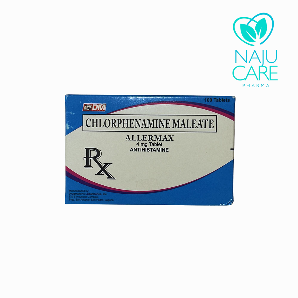 Chlorphenamine Allermax 4mg Tablet 1 BOX