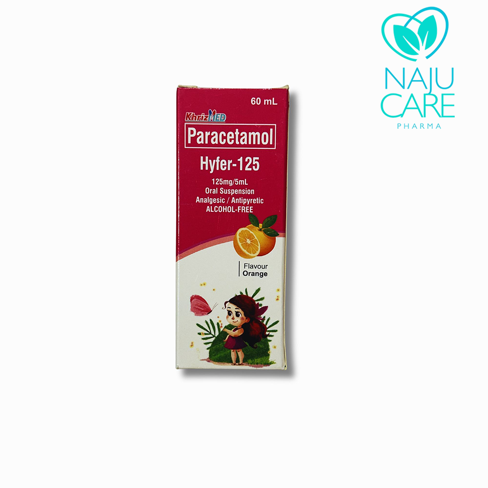 PARACETAMOL 125mg/5ml-60ml Susp (Hyfer-125)