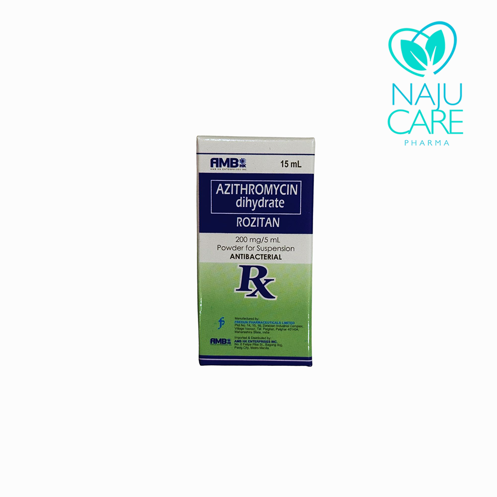 Azithromycin ROZITAN 200mg/5ml Susp 15ml 1 BOX
