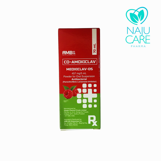 Co-amoxiclav MEOXICLAV-DS 457mg/70ml Susp 1 BOX