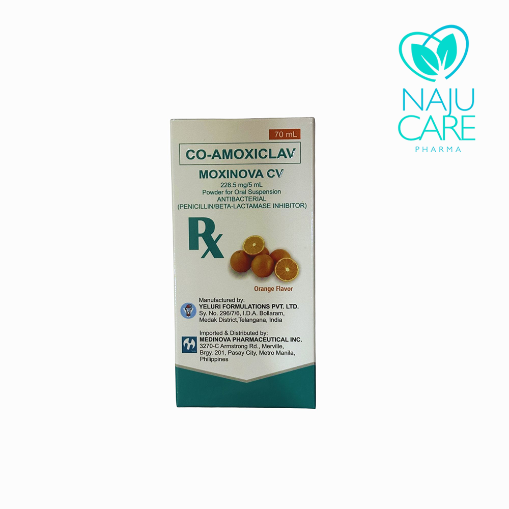 CO-AMOXICLAV 228.5MG/5ML ORAL SUSPENSION 70ML (Moxinova CV)