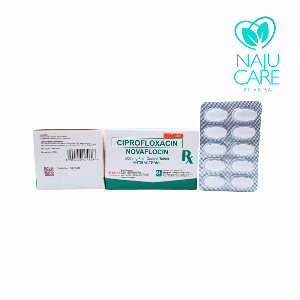 Ciprofloxacin Novaflocin 500mg Film-Coated Tablet 1 BOX