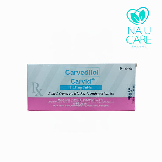 Carvedilol Carvid 6.25mg