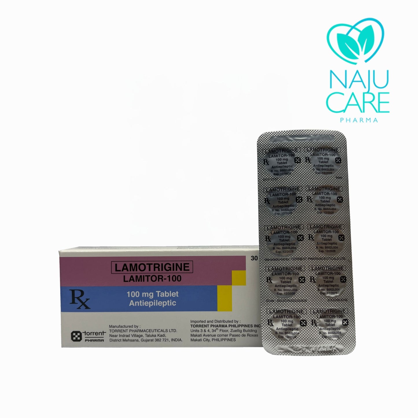 LAMOTRIGINE 100MG TABLET (LAMITOR-100) 30 TABLETS