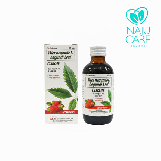 Lagundi Clircaf 300mg 60ml Syrup 1 BOX