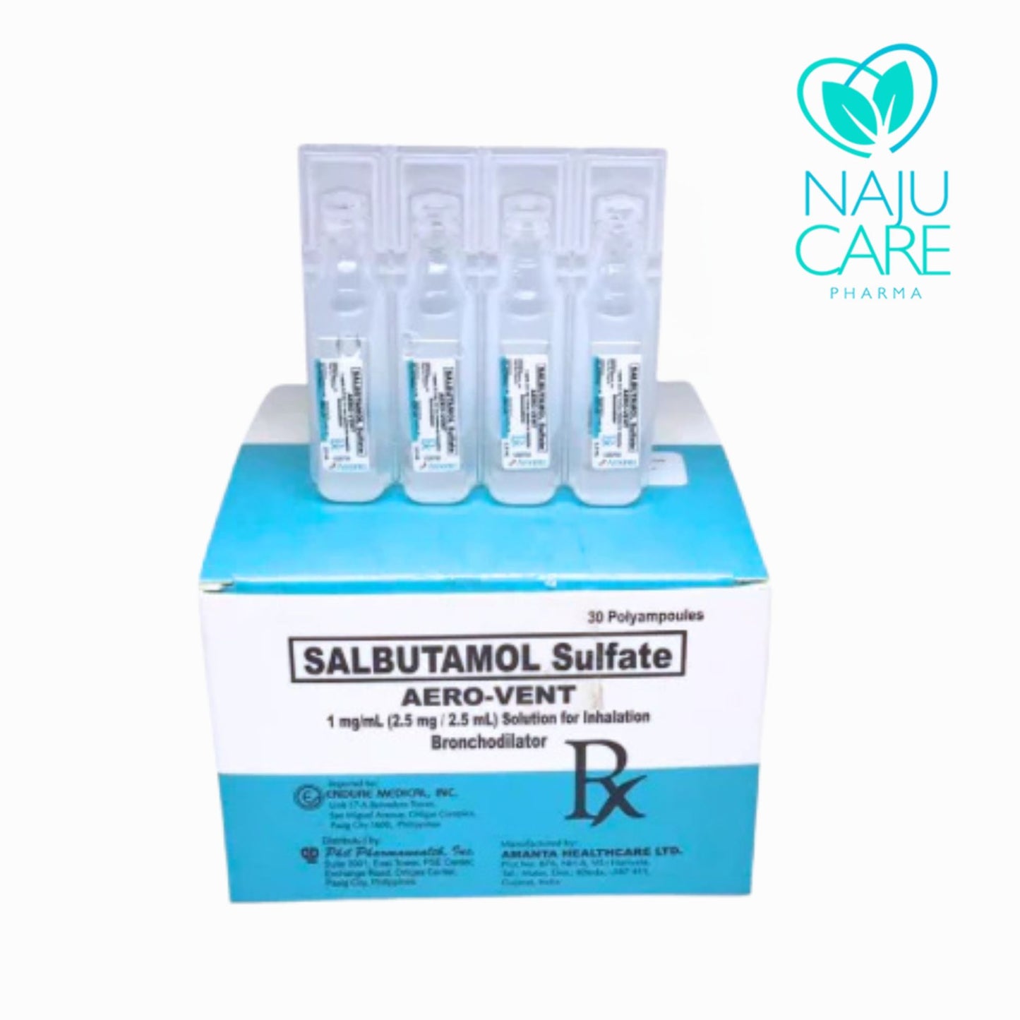 SALBUTAMOL sulfate 1mg/2.5mg/2.5ml nebules (Aero-vent)