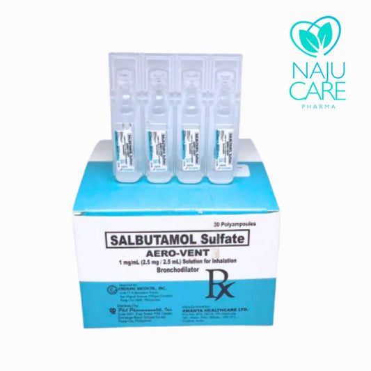 Salbutamol Aerovent 1mg/ 2.5mg/2.5ml Nebules 1 BOX