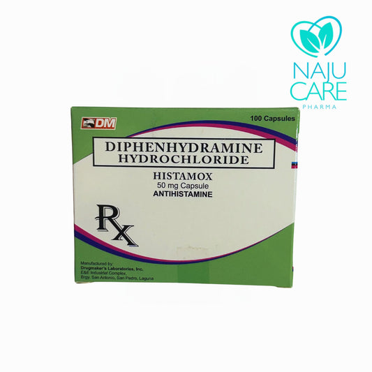 Diphenhydramine HISTAMOX 50mg Capsule 1 BOX