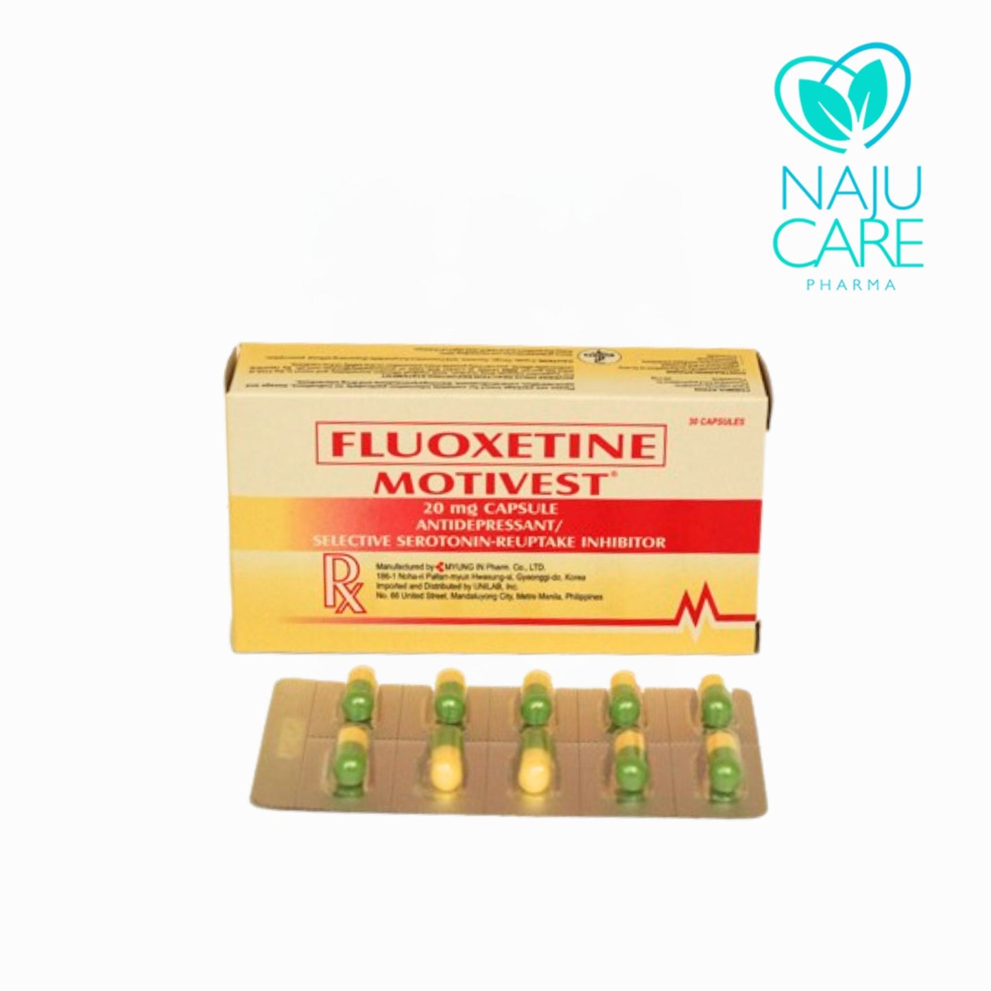 Fluoxetine Motivest 20mg Capsule