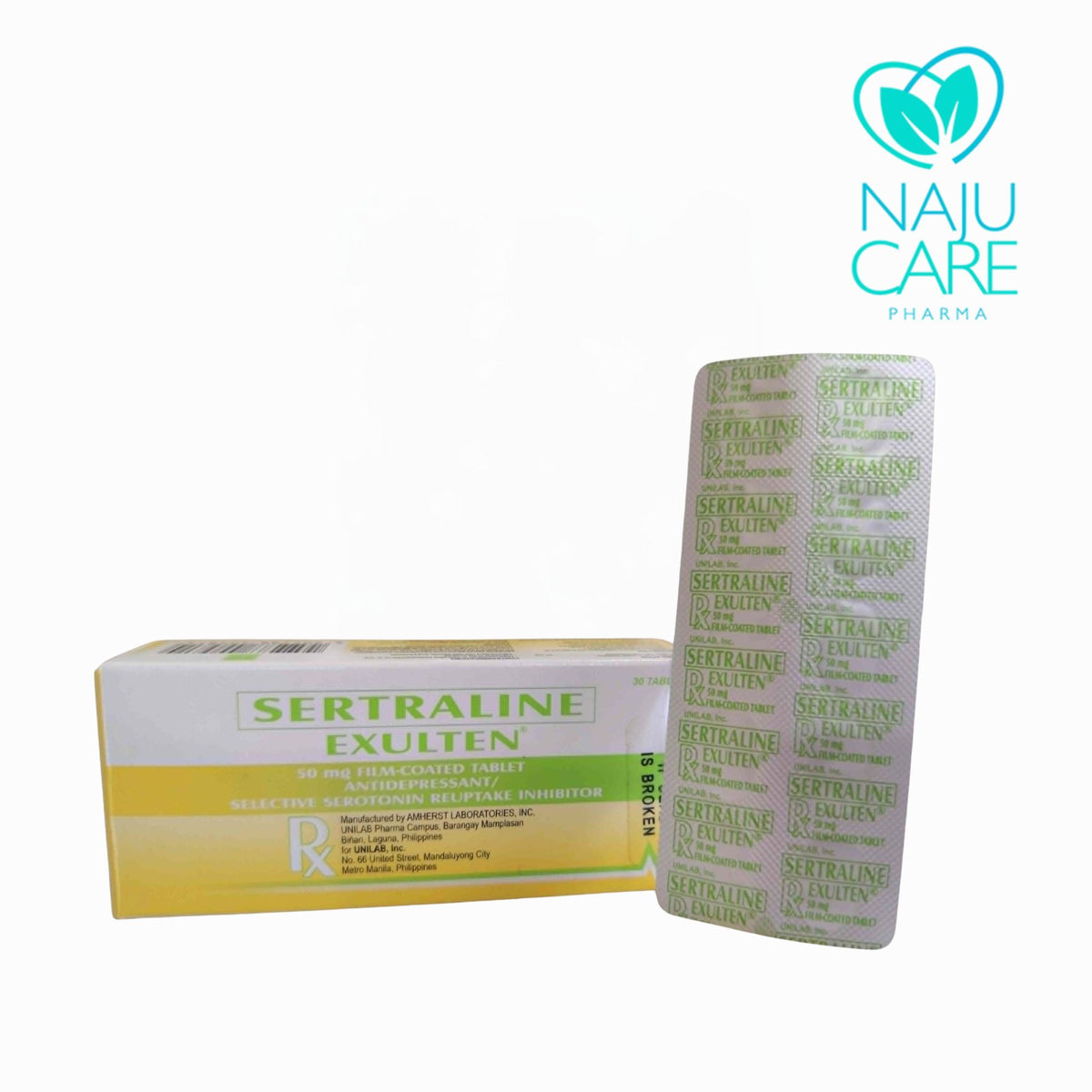 SERTRALINE 50mg/tab (Exulten)