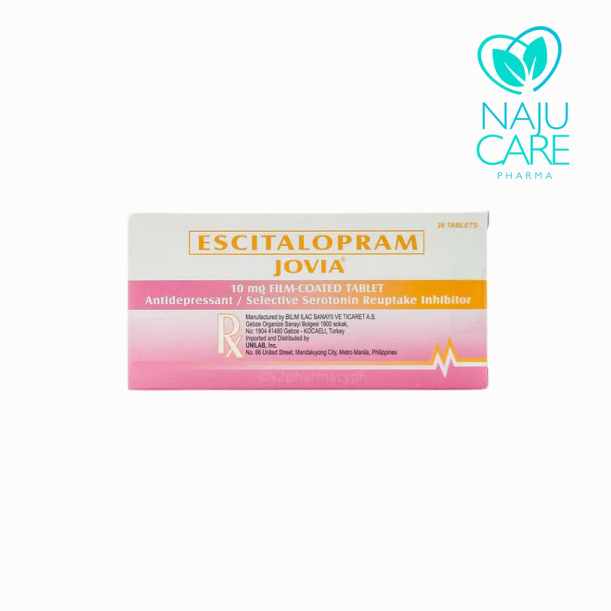 ESCITALOPRAM 10mg Film Coated Tablet (Jovia)