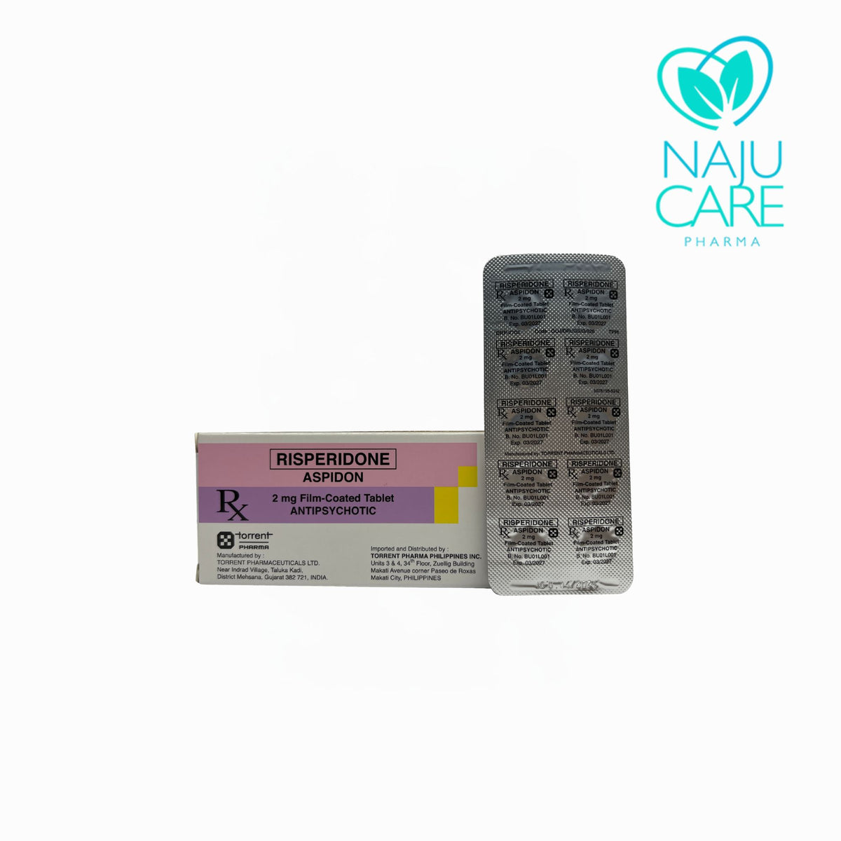 RISPERIDONE 2mg Film-Coated Tablet (Aspidon)