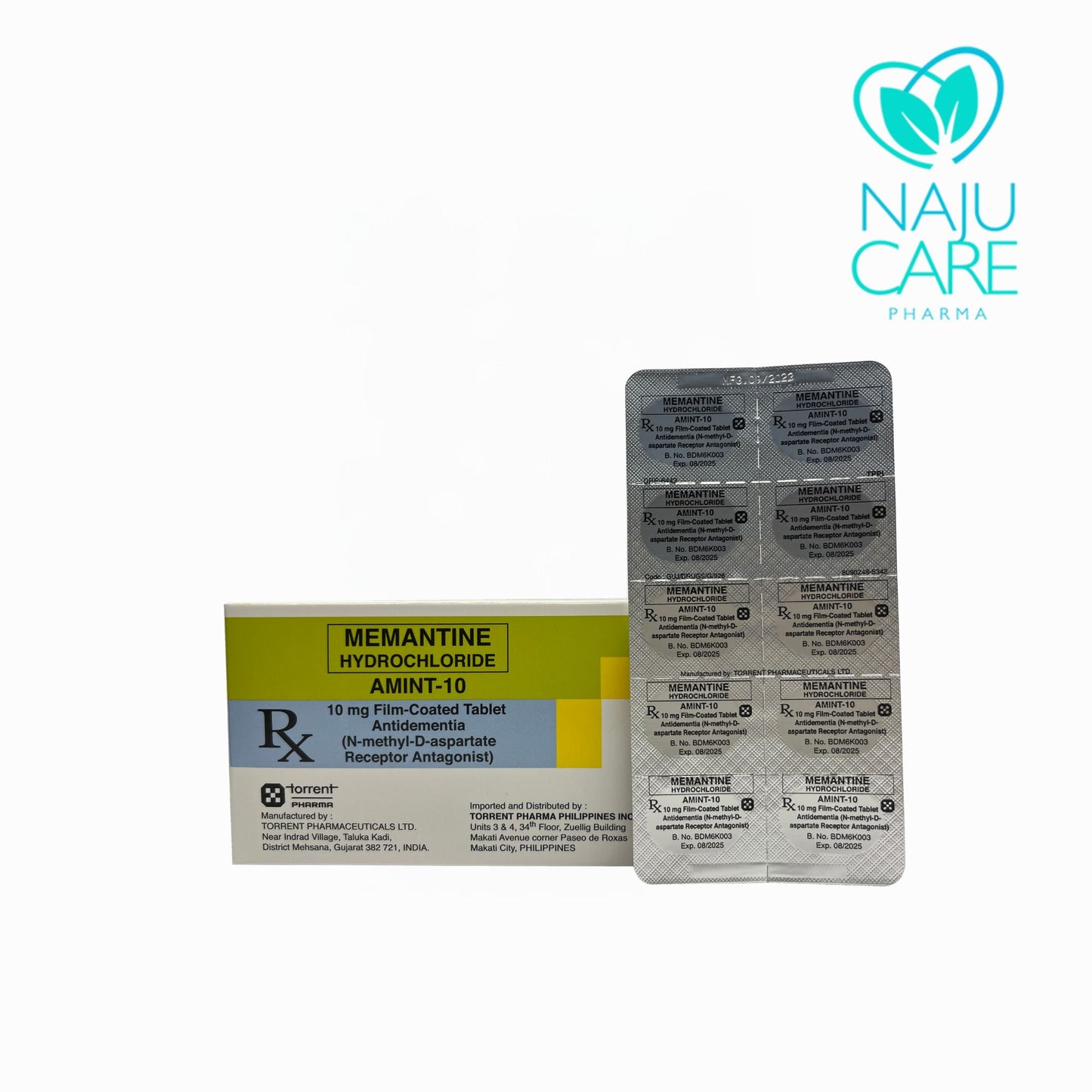 MEMANTINE HYDROCHLORIDE 10mcg Film Coated Tablet (AMINT-10)
