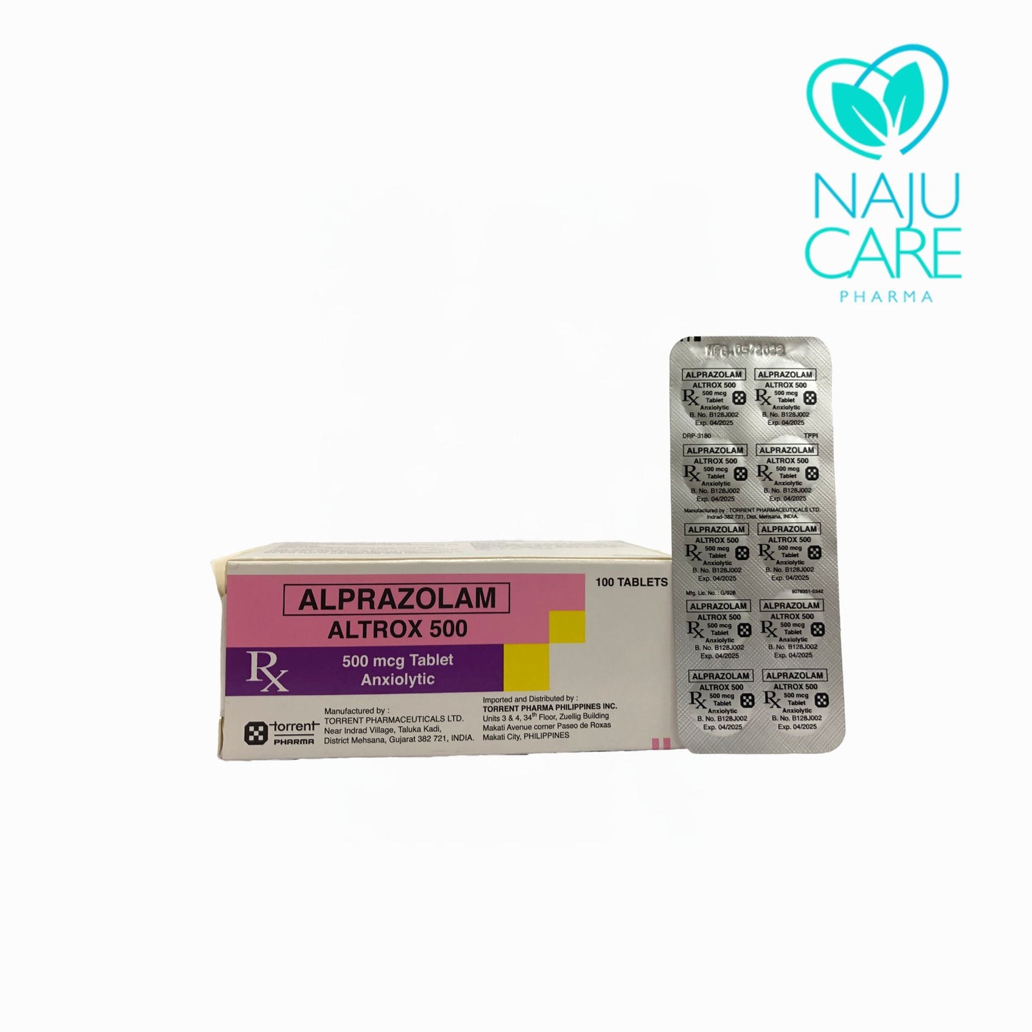 ALPRAZOLAM 500mcg Film Coated Tablet (Altrox)