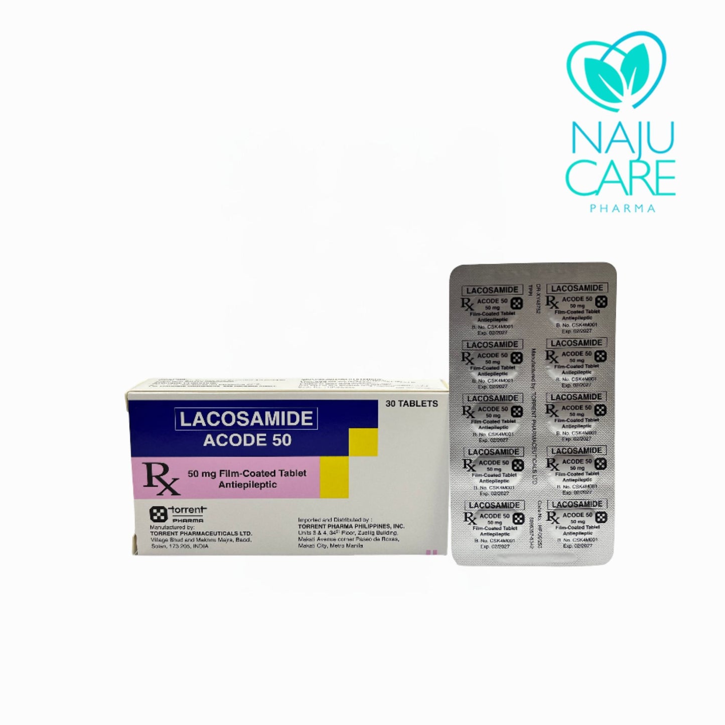 LACOSAMIDE 50MG FILM-COATED TABLET (ACODE-50)