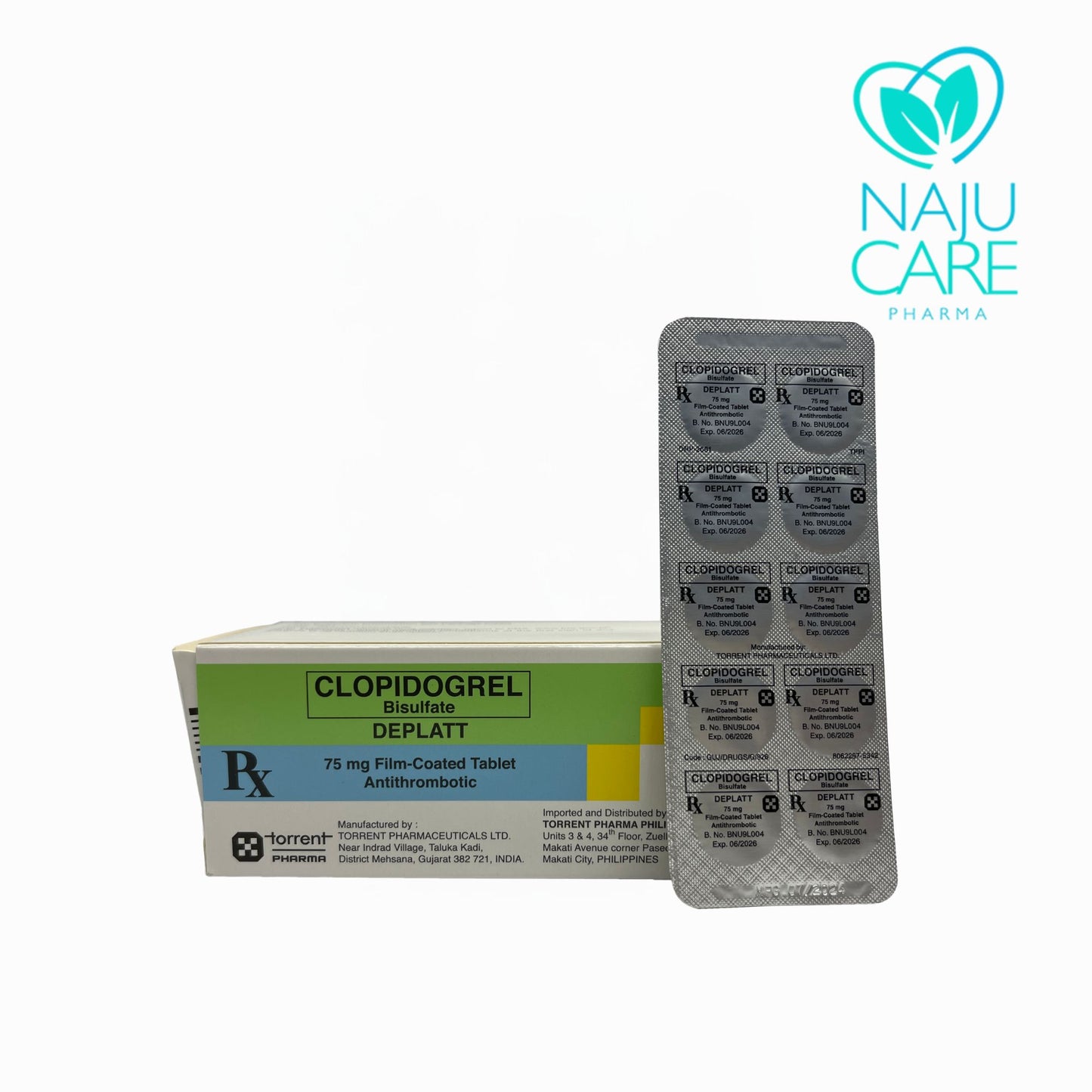 CLOPIDOGREL BISULFATE 75MG FILM-COATED TABLET (DEPLATT)