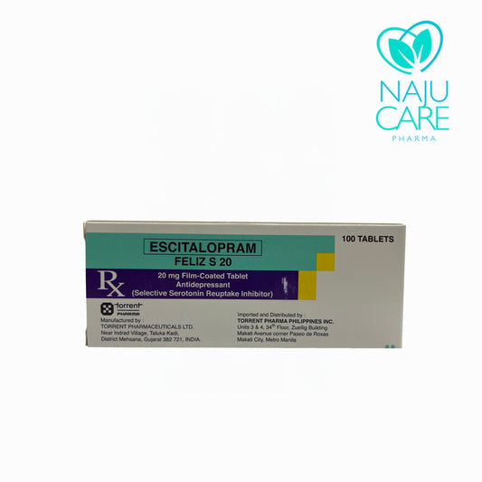 ESCITALOPRAM 20mg FILM-COATED TABLET (Feliz S 20)