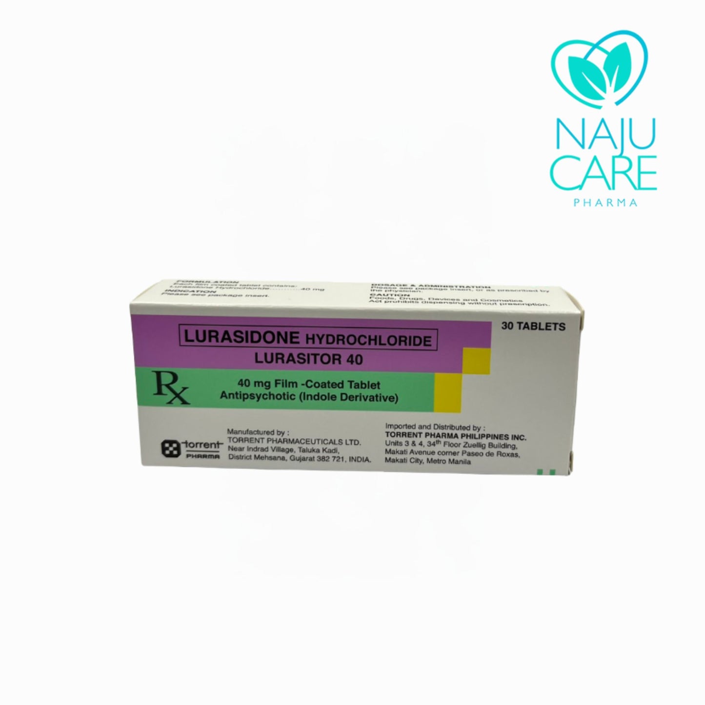 LURASIDONE HYDROCHLORIDE 40MG FILM-COATED TABLET (LURASITOR-40) 30 TABLETS