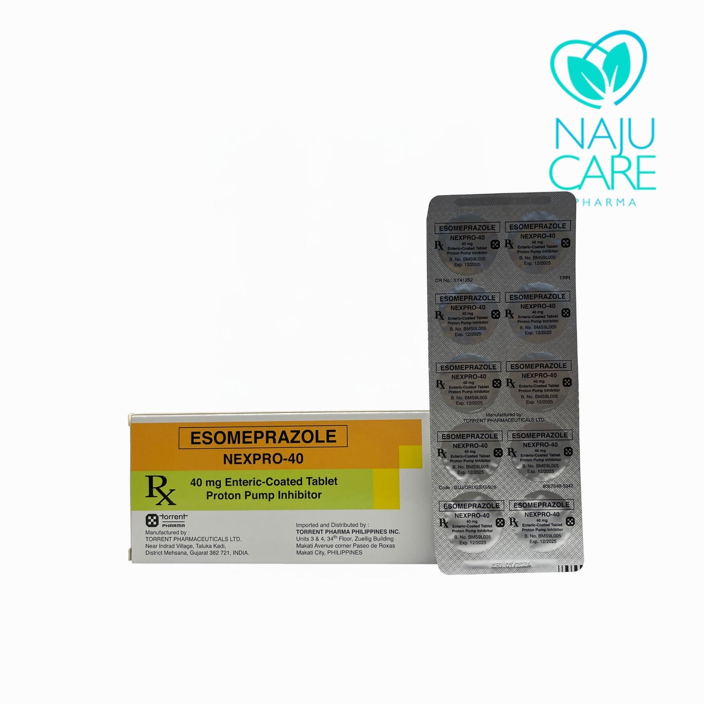 ESOMEPRAZOLE 40MG ENTERIC-COATED TABLET (NEXPRO-40) 30 TABLETS