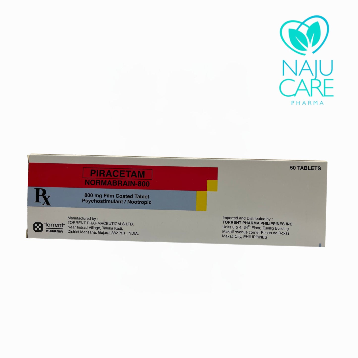 PIRACETAM 800MG FILM-COATED TABLET (NORMABRAIN-600) 50 TABLETS
