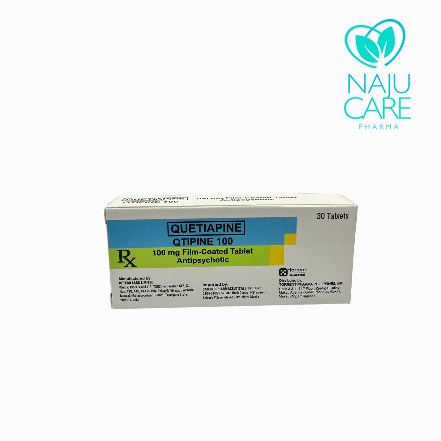 QUETIAPINE 100MG FILM-COATED TABLET (QTIPINE 100) 30 TABLETS