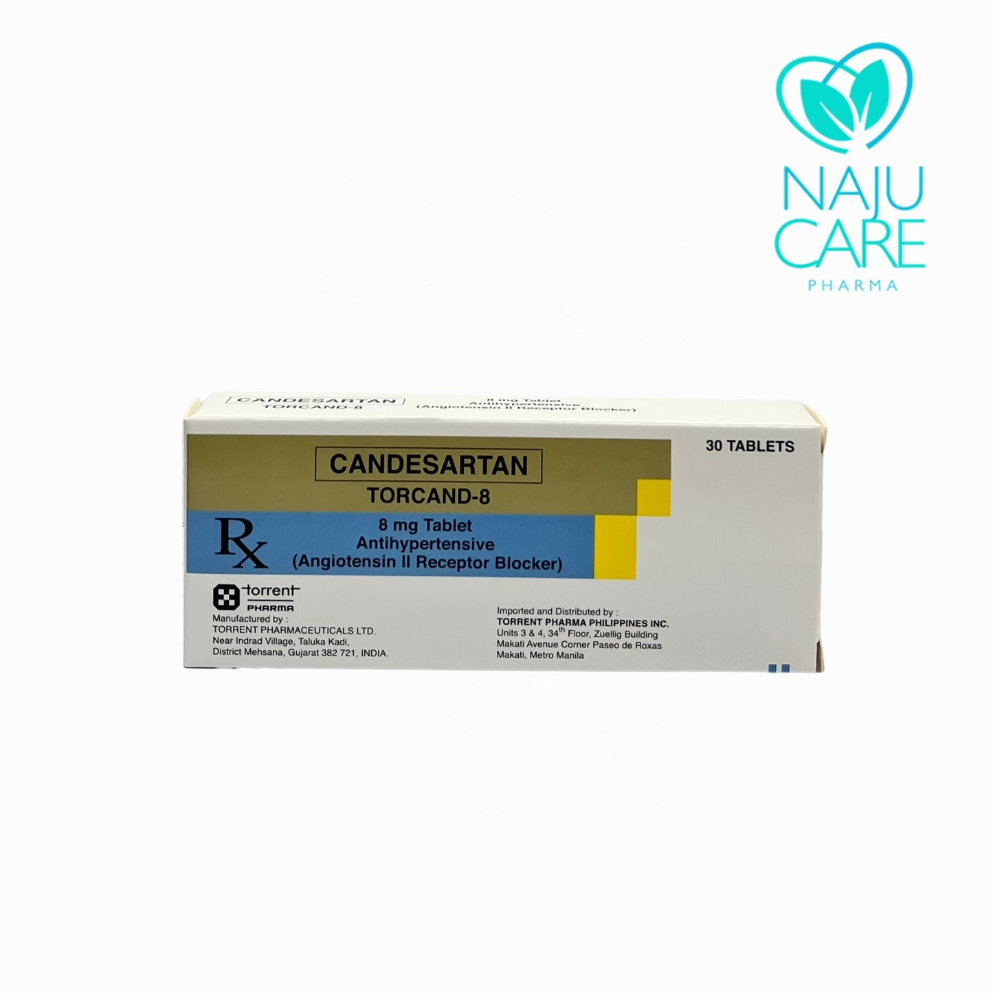 CANDESARTAN 8MG TABLET (TORCAND-8) 30 TABLETS