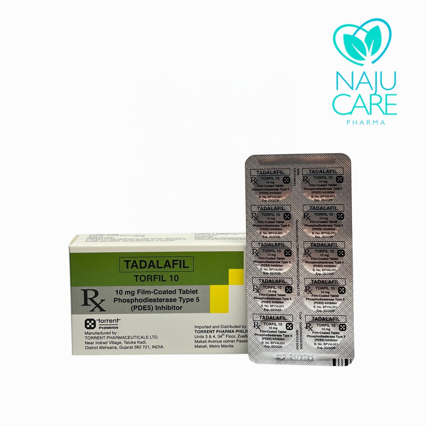 TADALAFIL 10MG FILM-COATED TABLET (TORFIL 10) 30 TABLETS