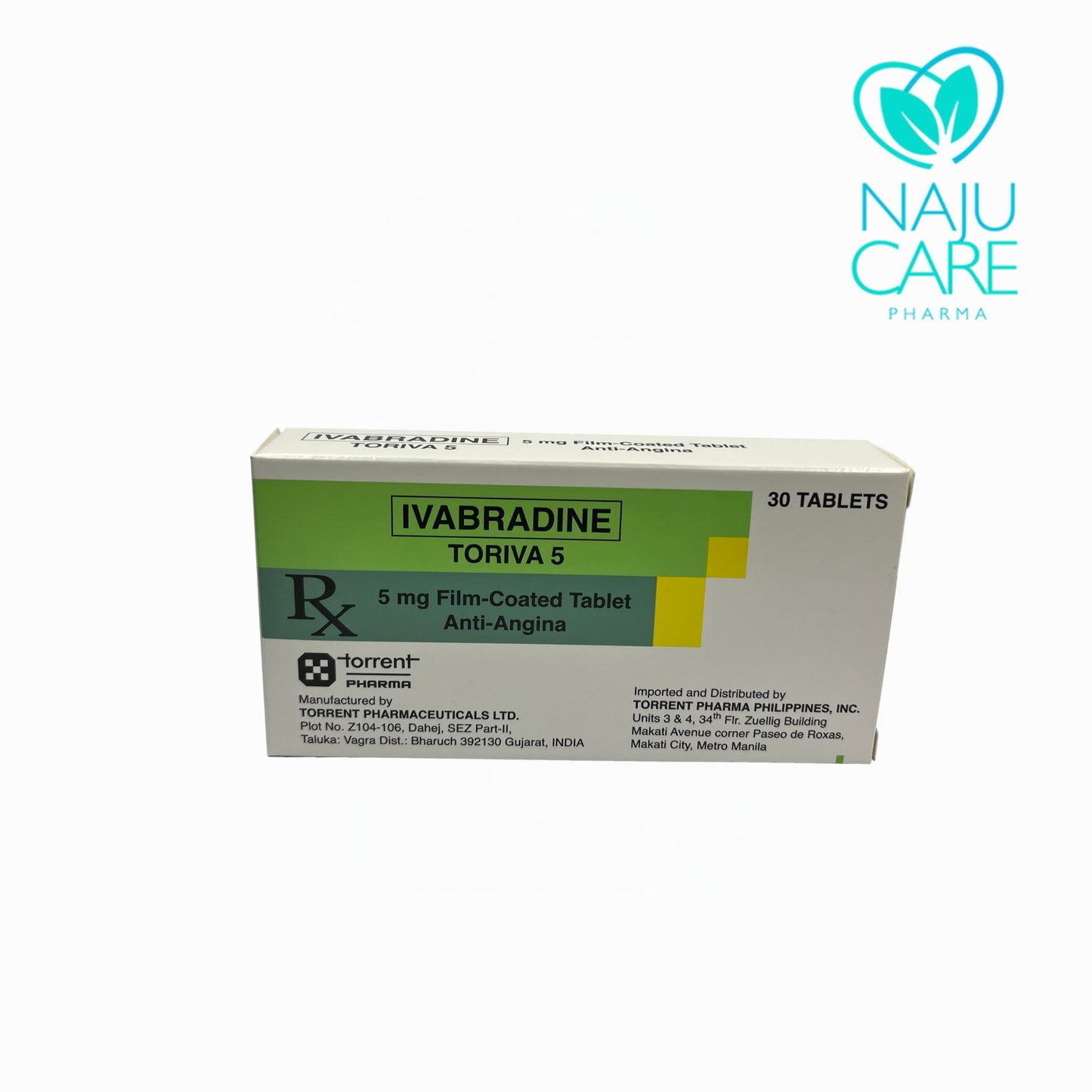 IVABRADINE 5MG FILM-COATED TABLET (TORIVA 5) 30 TABLETS