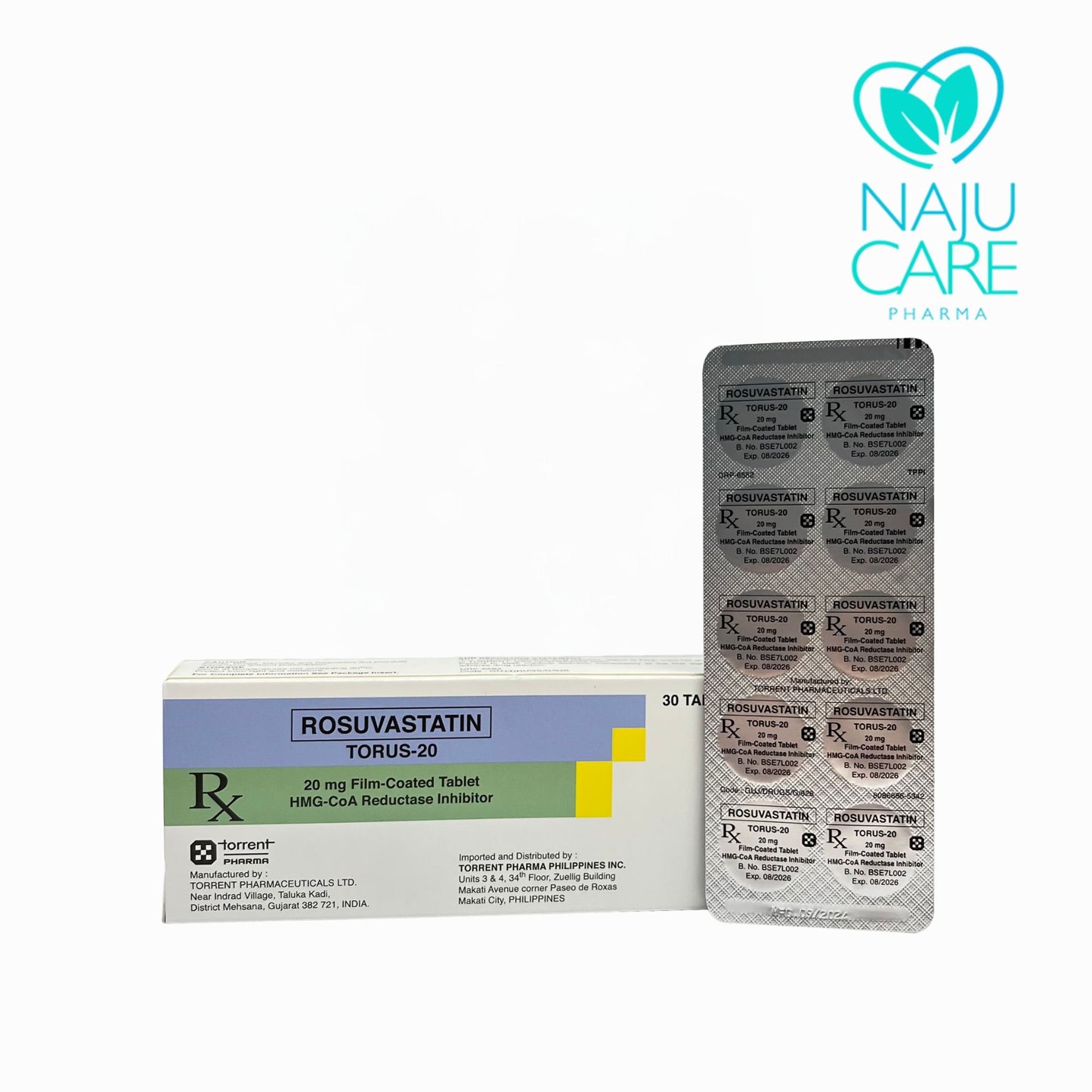 ROSUVASTATIN 20MG FILM-COATED TABLET (TORUS-20) 30 TABLETS