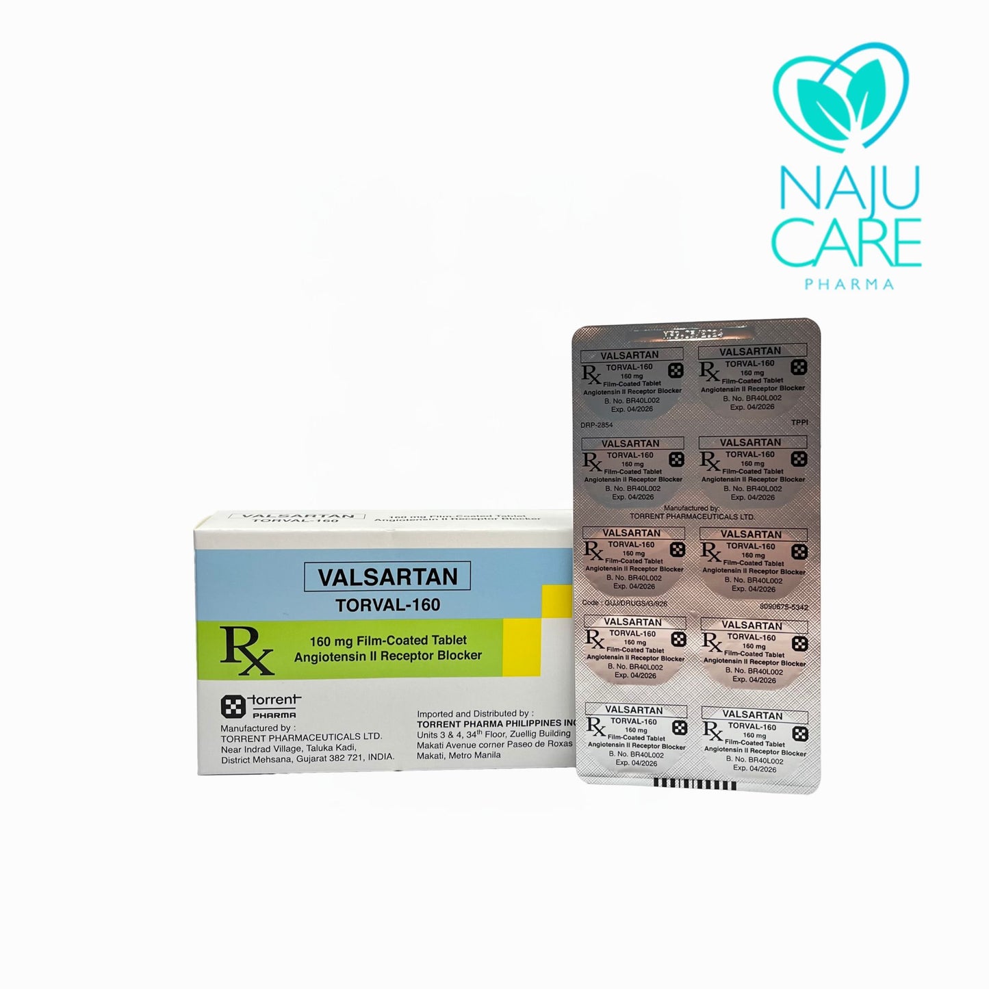 VALSARTAN 160MG FIL-COATED TABLET (TORVAL-160) 30 TABLETS
