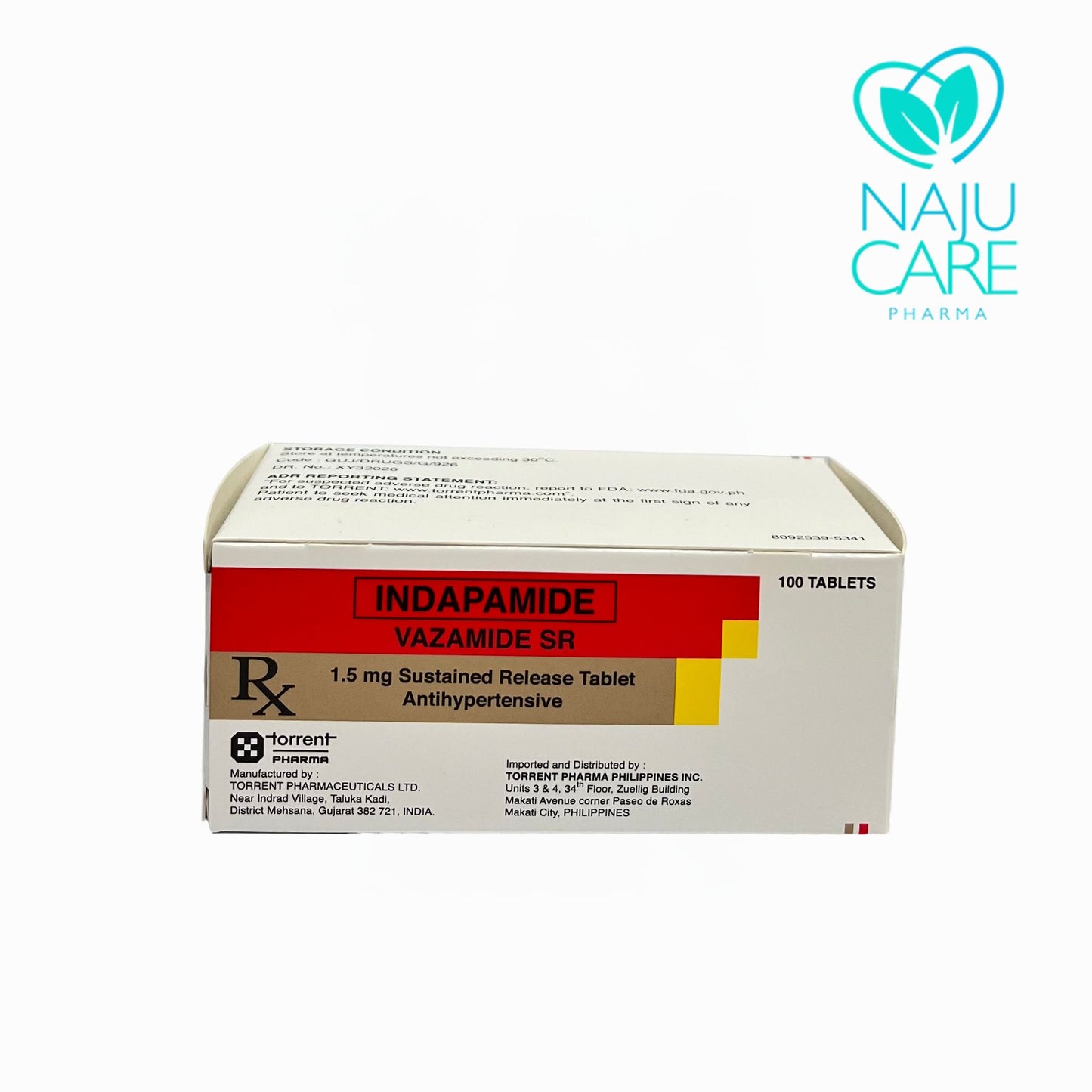 INDAPAMIDE 1.5MG TABLET (VAZAMIDE SR) 100 TABLETS