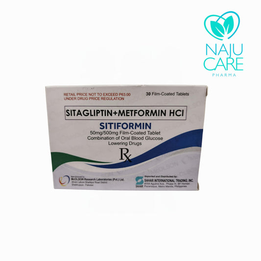 SITAGLIPTIN METFORMIN HCI 50MG/500MG FILM-COATED TABLET (SITIFORMIN)
