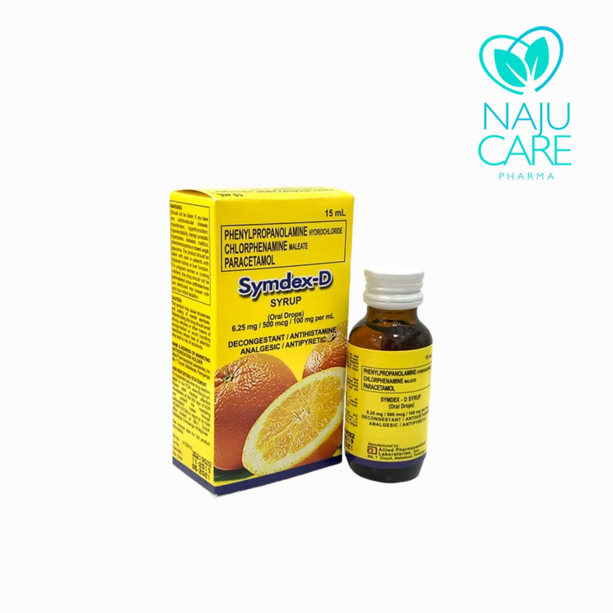 Phenyl+Chlorphen+Para  6.25mg/500mcg/100mg 15ml Drops (Symdex-D)