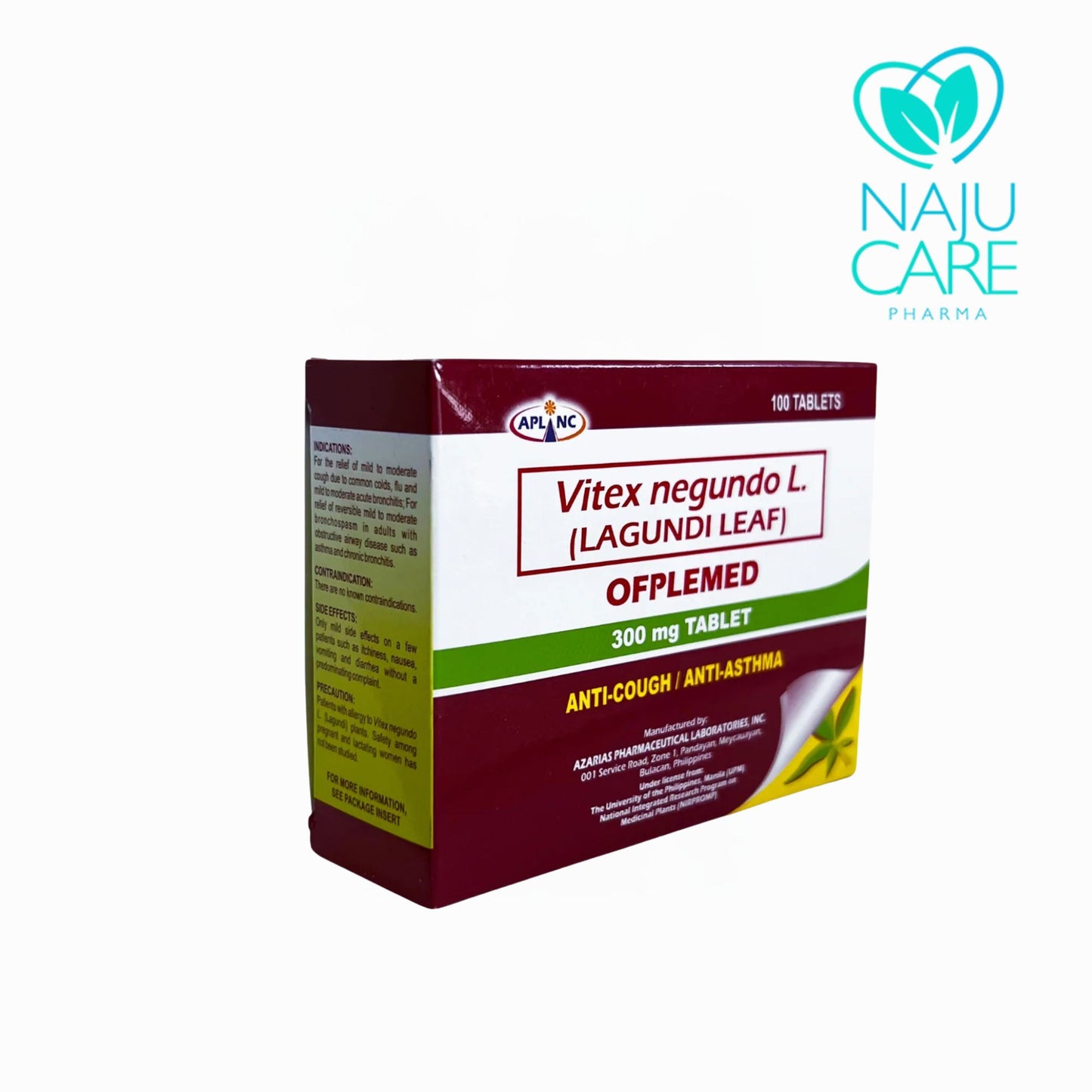 LAGUNDI LEAF 300mg/Tab (Ofplemed)