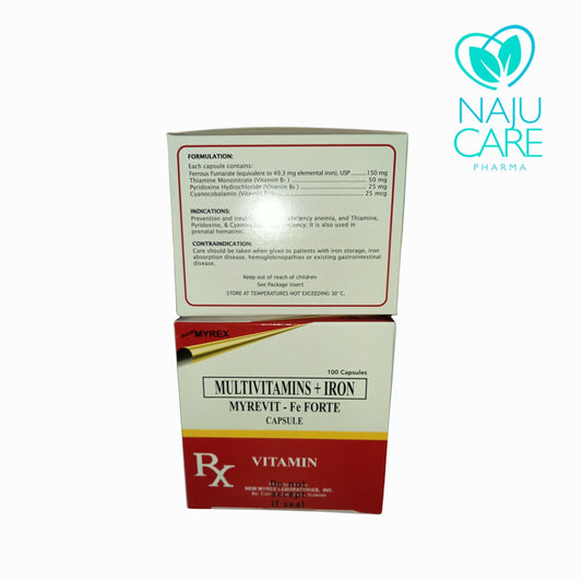Multivitamins + Iron MYREVIT-FE FORTE Capsule 1 BOX