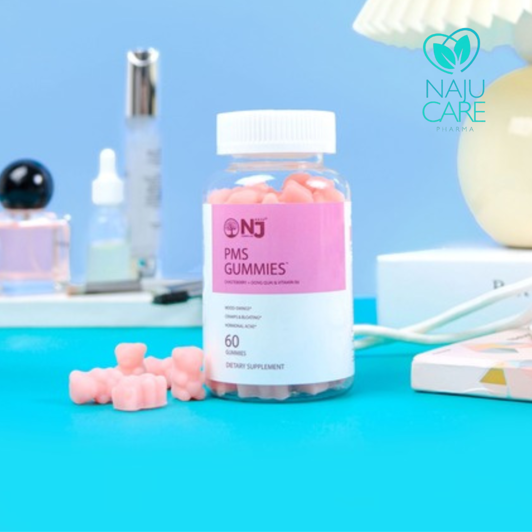 NAJU PMS Gummies – Chasteberry + Dong Quai + Vitamin B6 Blend