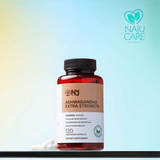 NAJU Ashwagandha Extra Strength – Natural Adaptogen Blend with BioPerine