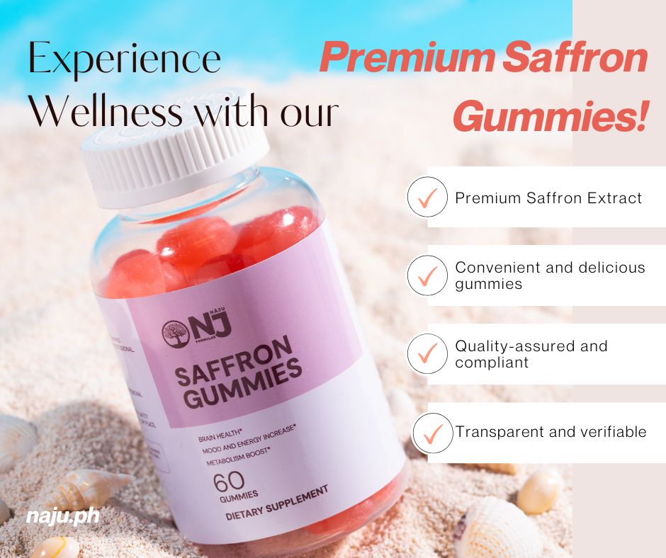 Saffron Gummies with Rhodiola Rosea Extract and Lemon Balm