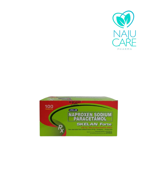 Naproxen Sodium+Paracetamol 275mg+325mg Film-Coated Tablet (SKELAN FORTE) 100's/Box