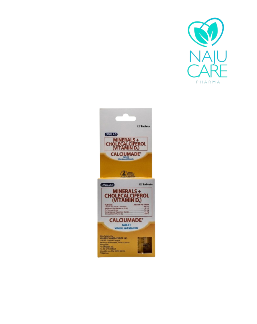 Minerals + Cholecalciferol (Vitamin D3) + Menaquinone (Vitamin K2) (CALCIUMADE PRIME) 12's/Box