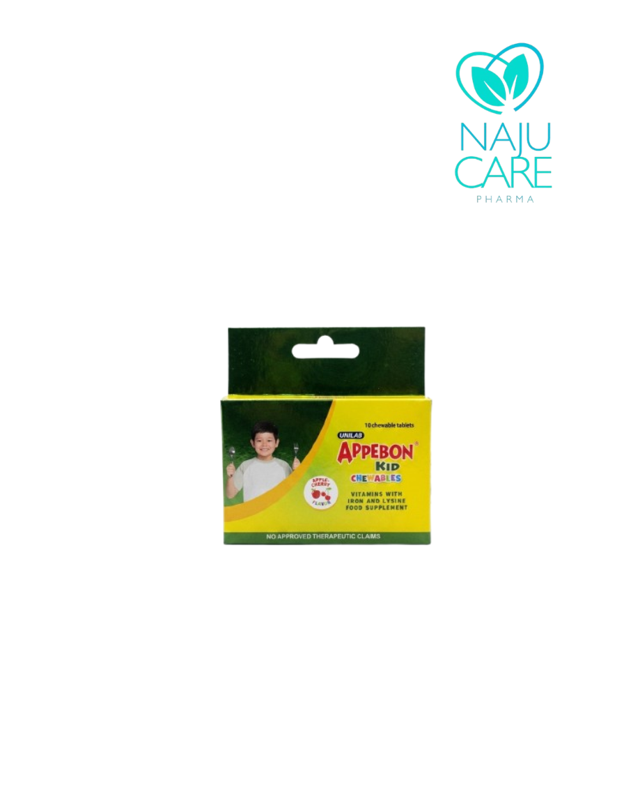 Vitamin B1 Vitamin B6 Vitamin B12+Iron+Lysine Chewable Tablet (Appebon Kid) 10's/Box