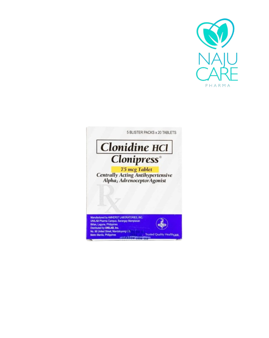 Clonidine Hcl 75mcg Tablet (CLONIPRESS)
