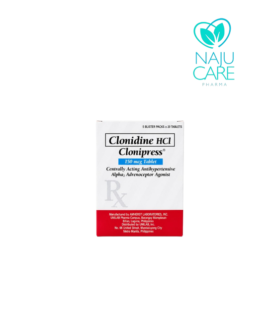 Clonidine Hcl 150mcg Tablet (CLONIPRESS)