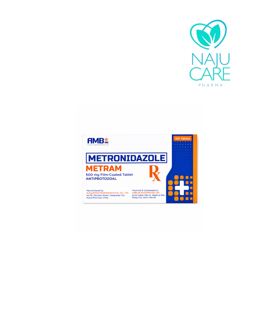 METRONIDAZOLE 500MG/FIL-COATED TABLET (Metram)