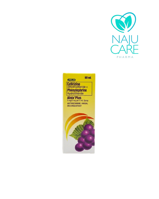 CETIRIZINE DIHYDROCHLORIDE 2.5mg/5mL 60mL Syrup (Alnix Plus)