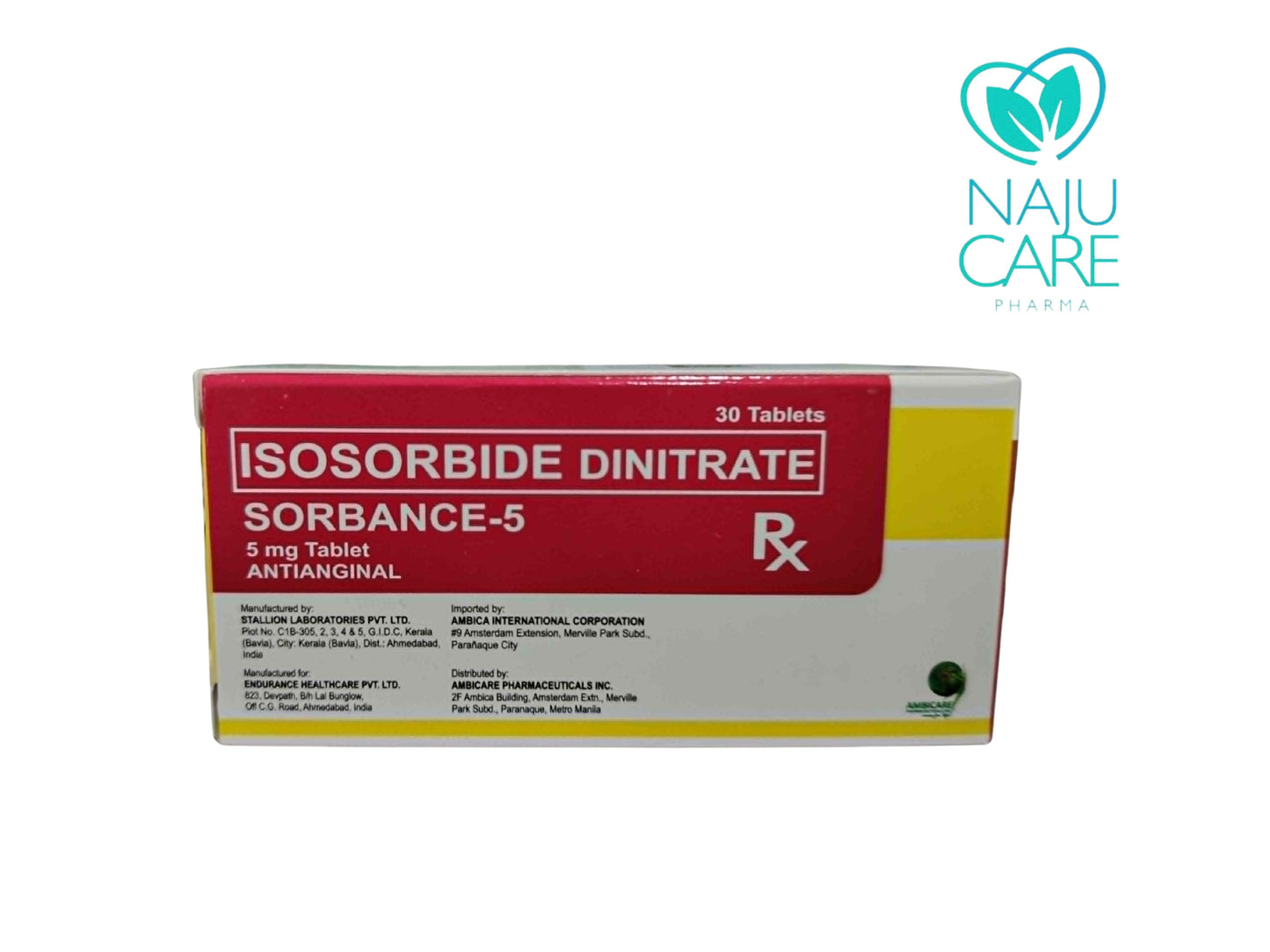 ISOSORBIDE DINITRATE 5mg/TABLET (Sorbance-5)