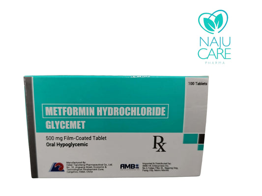 METFORMIN HYDROCHLORIDE 500MG/FILM-COATED TABLET (Glycemet)