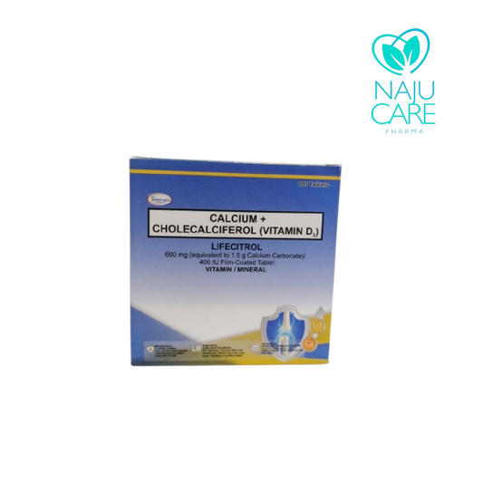 CALCIUM CARBONATE + VIT D3 LIFECITROL -