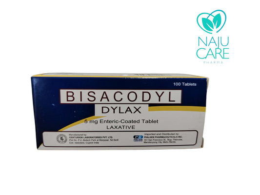 BISACODYL 5mg/ENTERIC-COATED TABLET (Dylax)